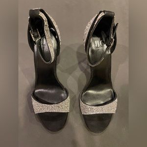Preowned help rhinestone heels